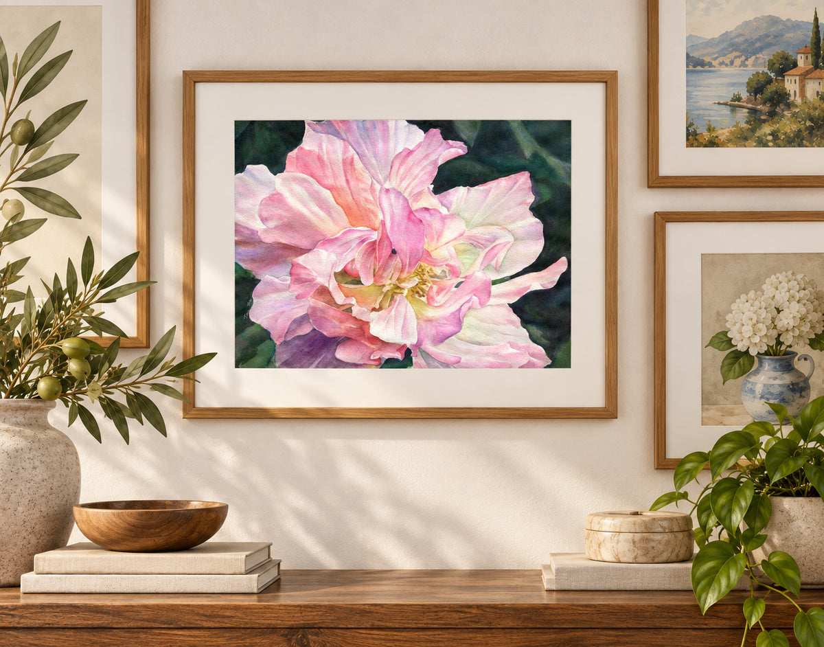 Original Hibiscus Watercolor Painting  | Dancing Flower