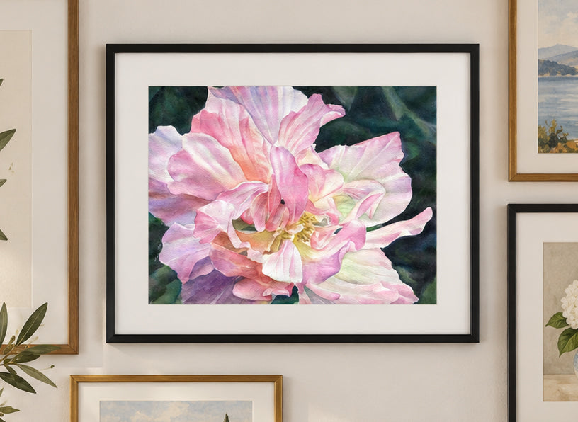 Original Hibiscus Watercolor Painting  | Dancing Flower