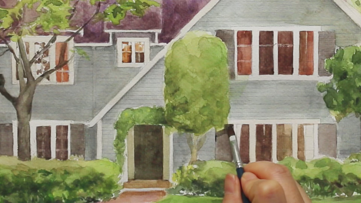 Custom Watercolor House Portrait – Hand Painted from Your Photo