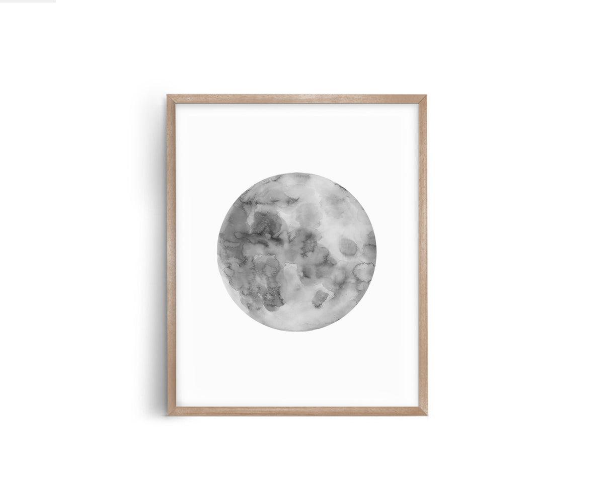 Above Bed Wall Art Moon Phases Wall Art Set Of 5 Prints